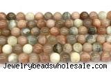 CMS2267 15 inches 8mm round rainbow moonstone beads wholesale