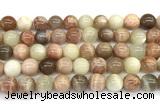 CMS2268 15 inches 10mm round rainbow moonstone beads wholesale