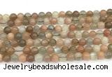 CMS2273 15 inches 6mm round rainbow moonstone gemstone beads