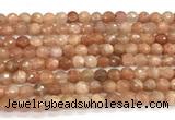 CMS2280 15 inches 6mm faceted round moonstone gemstone beads