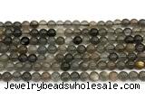 CMS2301 15 inches 6mm round black moonstone beads wholesale