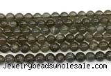 CMS2302 15 inches 8mm round black moonstone beads wholesale