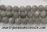 CMS303 15.5 inches 8mm round natural grey moonstone beads wholesale