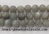 CMS304 15.5 inches 9mm round natural grey moonstone beads wholesale