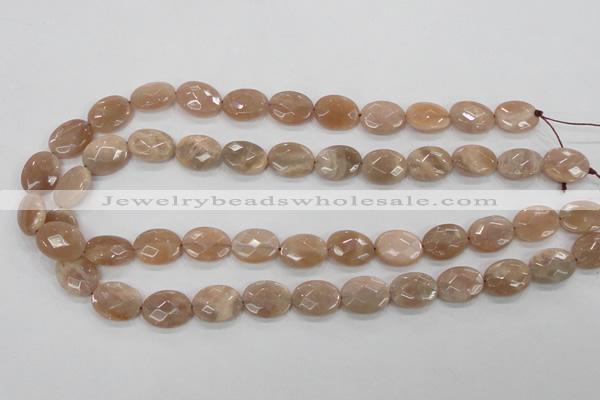 CMS35 15.5 inches 12*16mm faceted oval moonstone gemstone beads