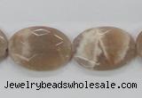 CMS37 15.5 inches 18*24mm faceted oval moonstone gemstone beads