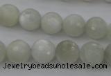 CMS453 15.5 inches 8mm faceted round white moonstone gemstone beads