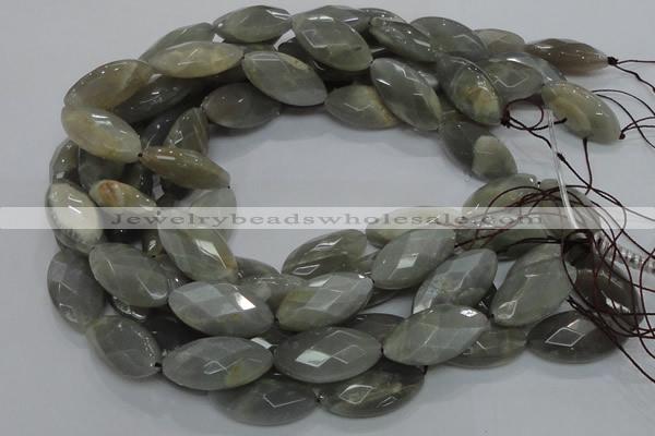 CMS52 15.5 inches faceted marquise 15*30mm moonstone gemstone beads