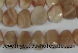 CMS561 15.5 inches 8*12mm faceted freefrom moonstone beads wholesale