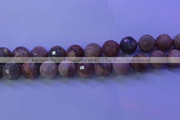 CMS576 15.5 inches 18mm faceted round moonstone gemstone beads