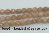 CMS58 15.5 inches 6mm faceted round moonstone gemstone beads