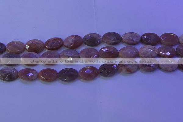 CMS585 15.5 inches 12*16mm faceted oval moonstone gemstone beads