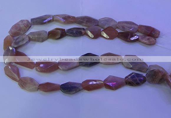 CMS597 15.5 inches 13*20mm - 15*28mm faceted freeform moonstone beads