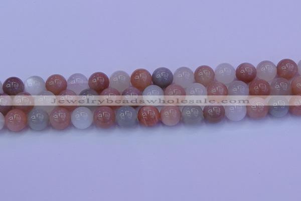 CMS624 15.5 inches 12mm round rainbow moonstone beads wholesale