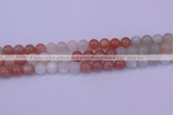 CMS633 15.5 inches 10mm round rainbow moonstone gemstone beads