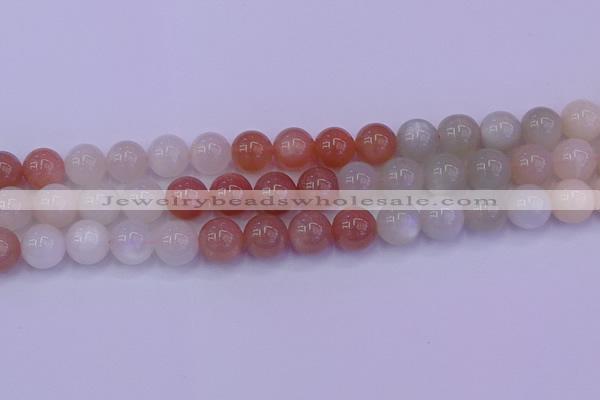 CMS634 15.5 inches 12mm round rainbow moonstone gemstone beads