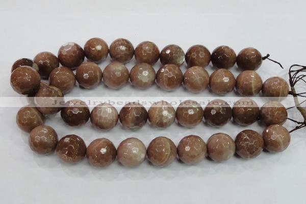 CMS65 15.5 inches 20mm faceted round moonstone gemstone beads