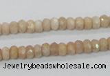 CMS66 15.5 inches 4*6mm faceted rondelle moonstone gemstone beads