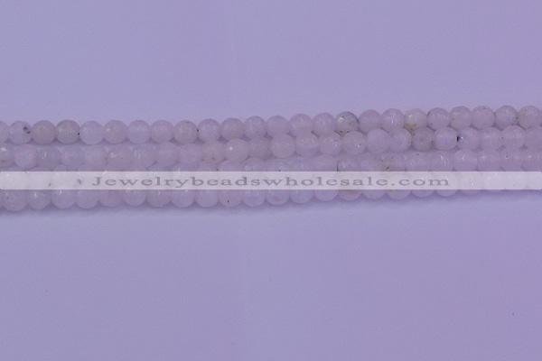 CMS661 15.5 inches 6mm faceted round white moonstone beads