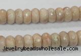 CMS67 15.5 inches 5*10mm faceted rondelle moonstone gemstone beads