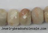 CMS69 15.5 inches 13*20mm faceted rondelle moonstone gemstone beads