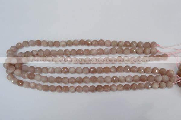 CMS764 15.5 inches 8mm faceted round natural moonstone beads