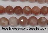 CMS765 15.5 inches 10mm faceted round natural moonstone beads