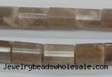 CMS77 15.5 inches 10*14mm faceted column moonstone gemstone beads