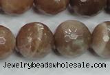 CMS82 15.5 inches 18mm faceted round moonstone gemstone beads