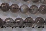 CMS852 15.5 inches 8mm round natural black moonstone beads