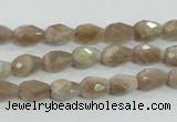 CMS87 15.5 inches 6*9mm faceted teardrop moonstone gemstone beads