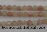 CMS870 15.5 inches 6mm faceted round moonstone gemstone beads