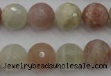 CMS882 15.5 inches 14mm faceted round moonstone gemstone beads