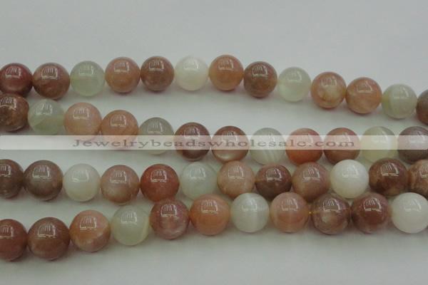 CMS894 15.5 inches 12mm round moonstone gemstone beads wholesale