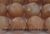 CMS945 15.5 inches 14mm faceted round A grade moonstone gemstone beads