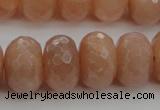 CMS952 15.5 inches 8*12mm faceted rondelle A grade moonstone beads