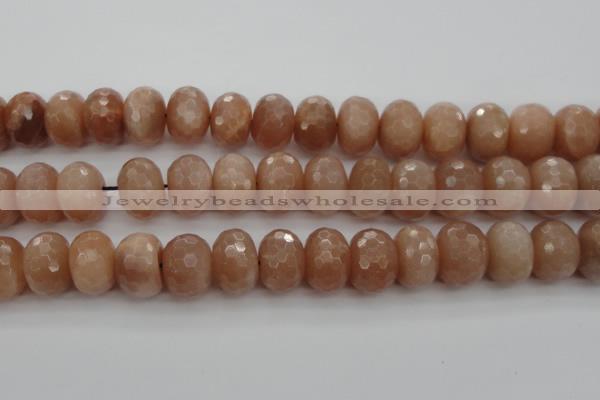 CMS954 15.5 inches 10*14mm faceted rondelle A grade moonstone beads