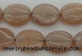 CMS961 15.5 inches 10*12mm oval A grade moonstone beads