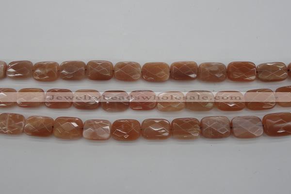 CMS972 15.5 inches 12*16mm faceted rectangle A grade moonstone beads