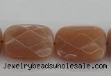 CMS973 15.5 inches 13*18mm faceted rectangle A grade moonstone beads