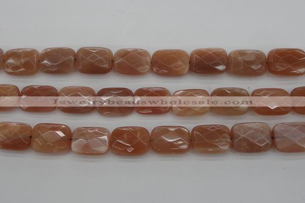 CMS973 15.5 inches 13*18mm faceted rectangle A grade moonstone beads