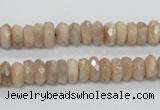 CMS98 15.5 inches 4*8mm faceted rondelle moonstone gemstone beads