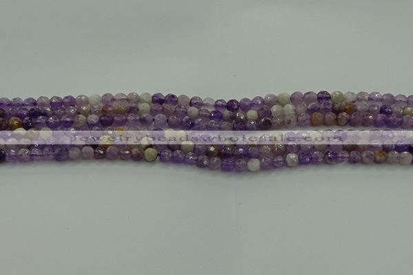 CNA1010 15.5 inches 4mm faceted round dogtooth amethyst beads