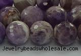 CNA1014 15.5 inches 12mm faceted round dogtooth amethyst beads