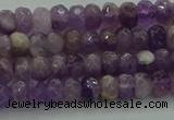 CNA1028 15.5 inches 4*6mm faceted rondelle dogtooth amethyst beads