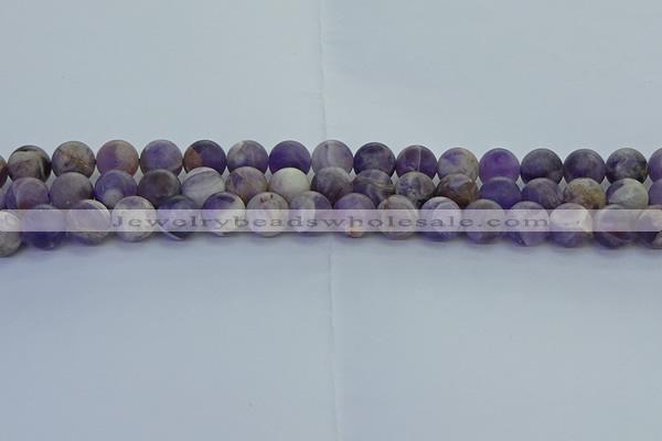 CNA1053 15.5 inches 10mm round matte dogtooth amethyst beads