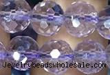 CNA1112 15.5 inches 8mm faceted round natural amethyst beads