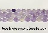 CNA1125 15.5 inches 14mm flat round natural lavender amethyst beads