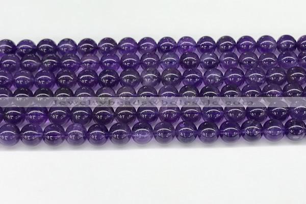 CNA1151 15.5 inches 6mm round natural amethyst gemstone beads