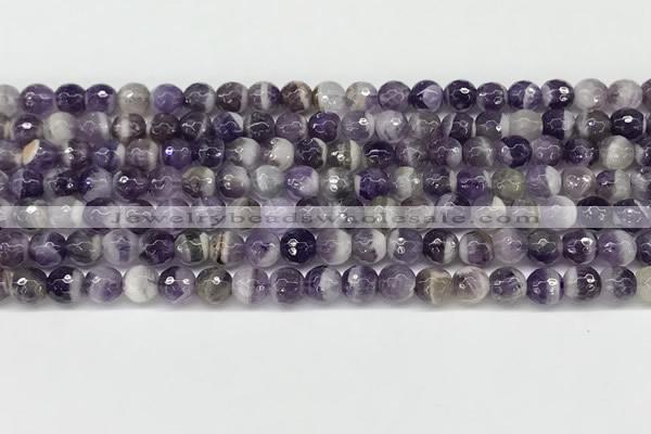 CNA1161 15.5 inches 6mm faceted round natural dogtooth amethyst beads